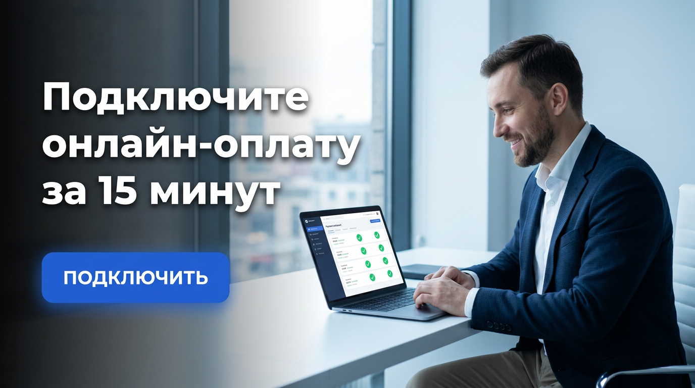 Подключите онлайн-оплату за 15 минут